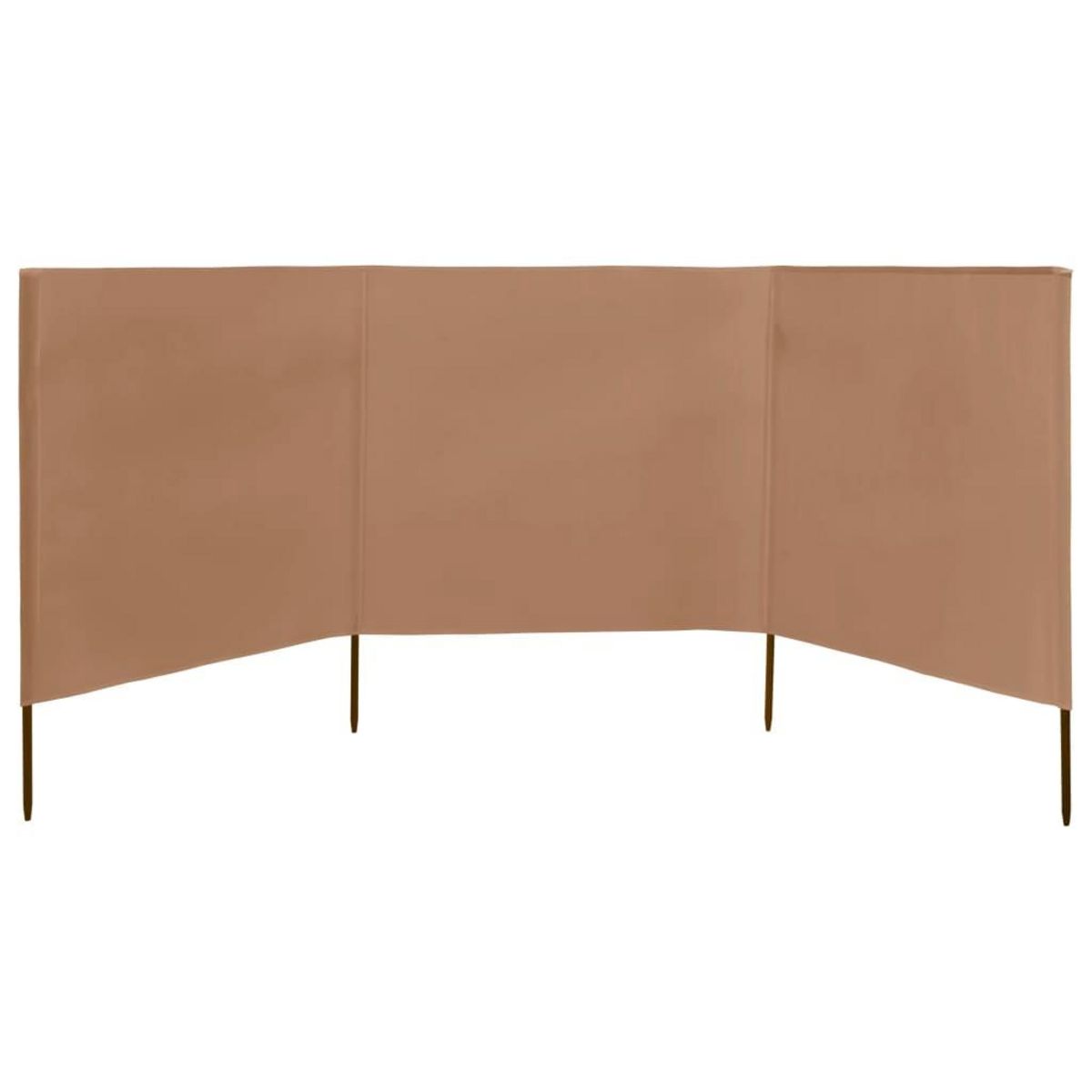 VIDAXL Paravent 3 panneaux Tissu 400 x 160 cm Taupe