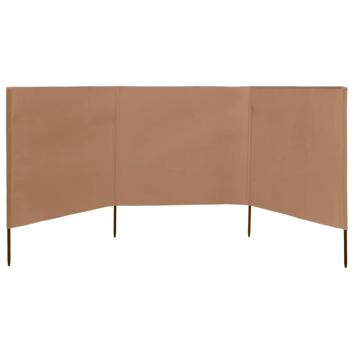 VIDAXL Paravent 3 panneaux Tissu 400 x 160 cm Taupe
