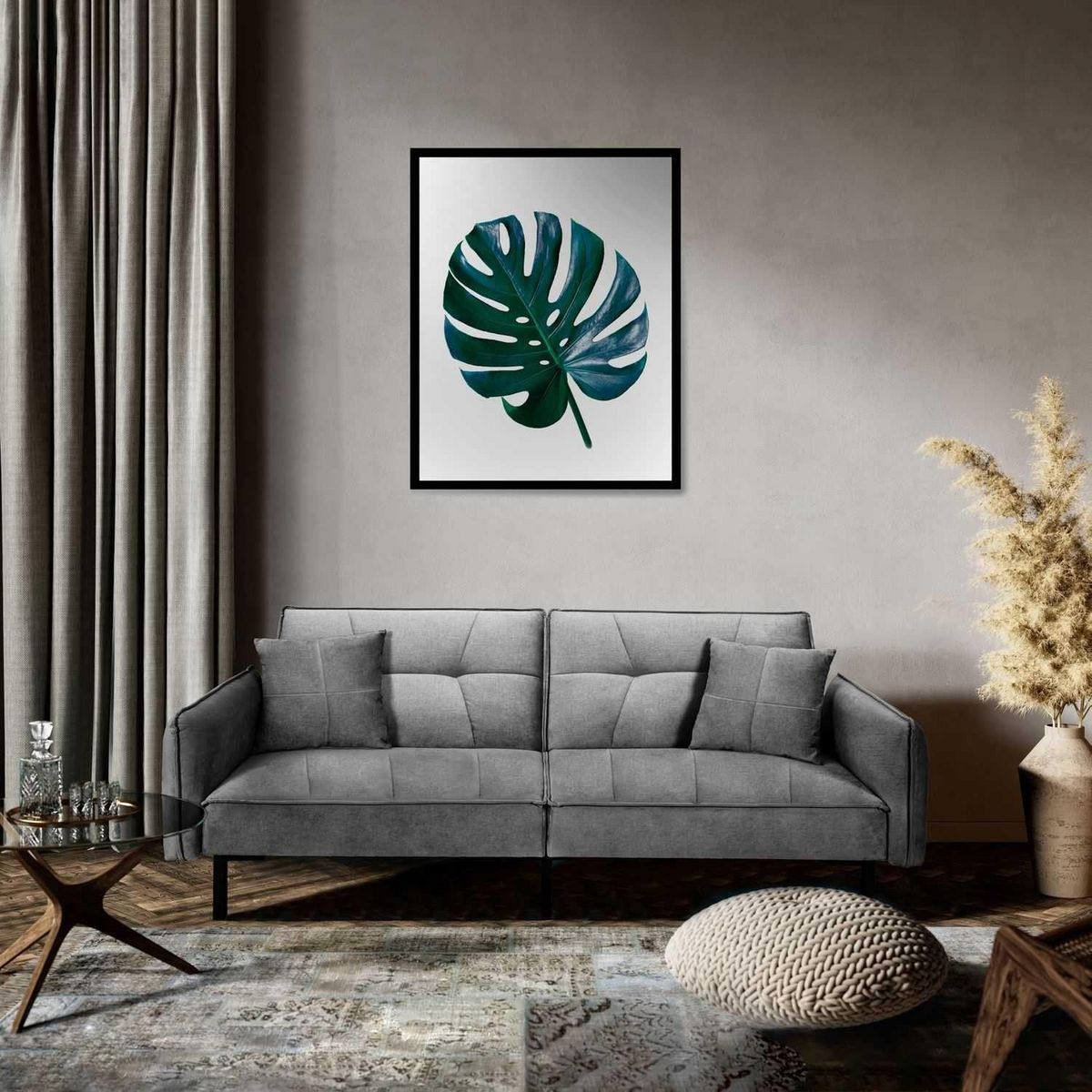 The Home Deco Factory Canapé convertible Leknes - 3 Places - Gris