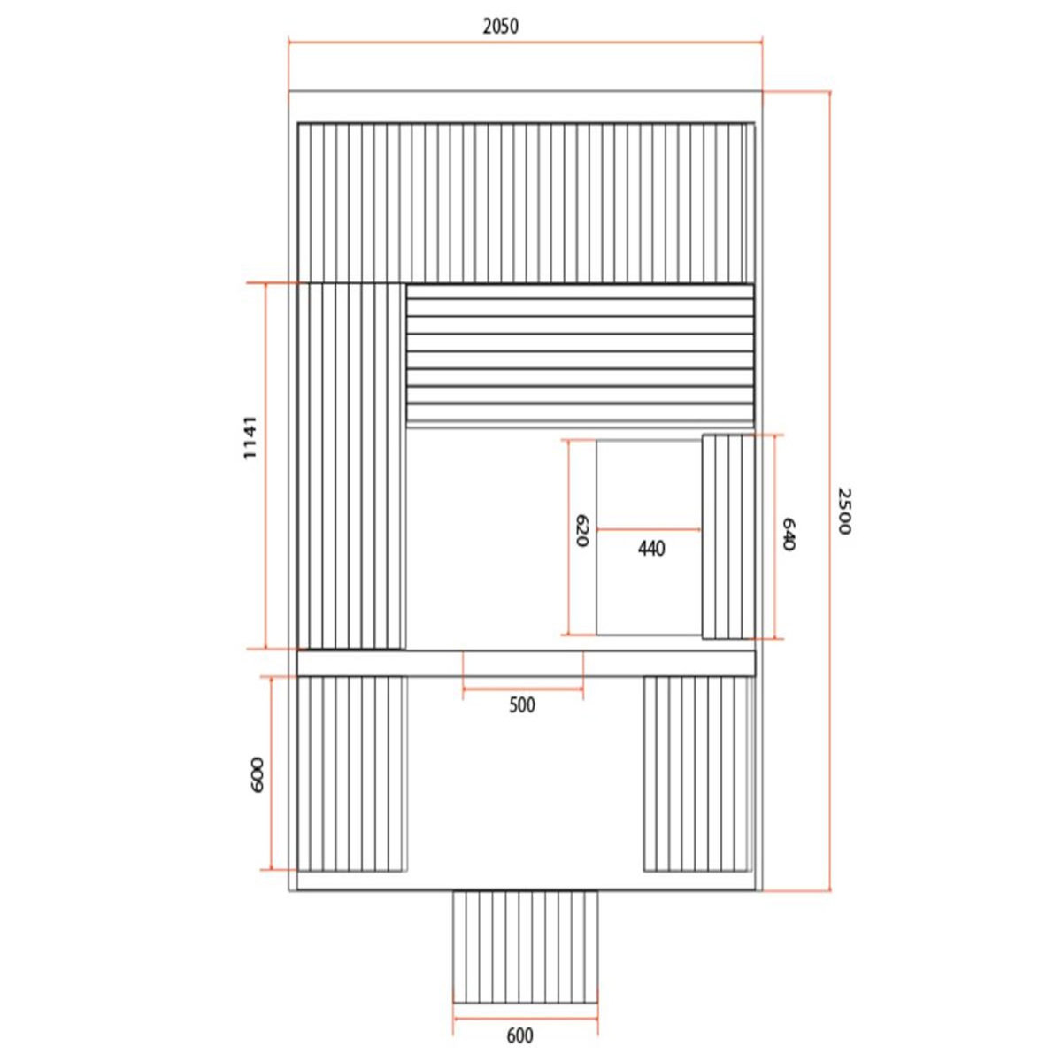 Holl's Sauna traditionnel d'extérieur Gaïa Luna - Holl's