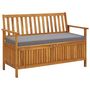 Voir la diapositive 1 : VIDAXL Banc de rangement de jardin 120 cm Bois d'acacia solide