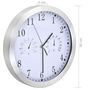 Voir la diapositive 6 : VIDAXL Horloge murale a quartz Hygrometre et thermometre 30 cm Blanc