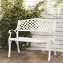 Voir la diapositive 1 : VIDAXL Banc de jardin 102 cm aluminium coule blanc