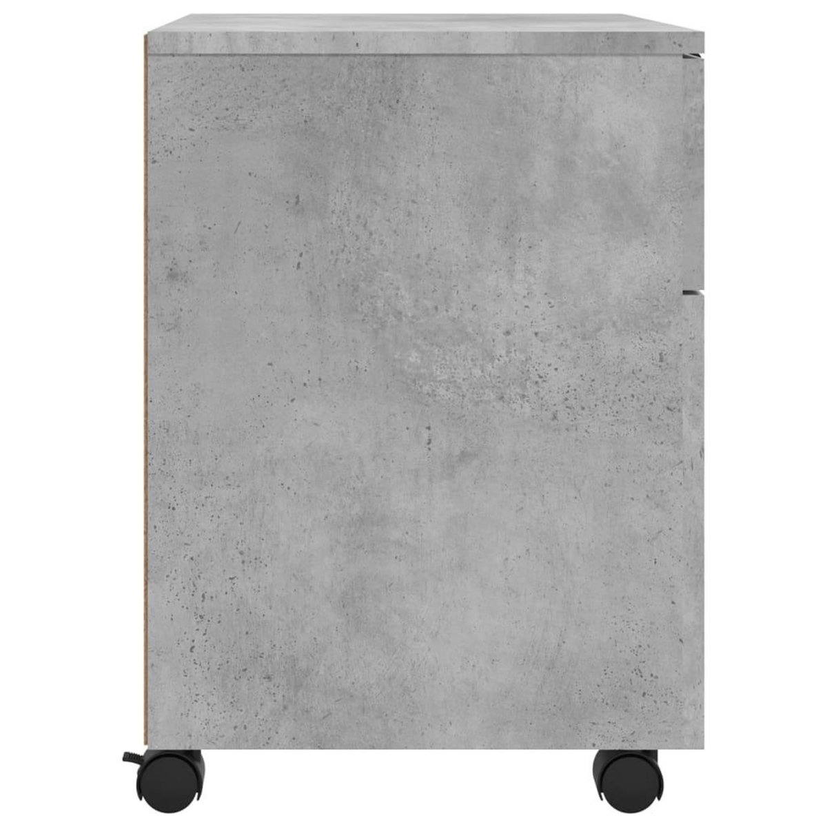 VIDAXL Classeur mobile avec roues Gris beton 45x38x54 cm