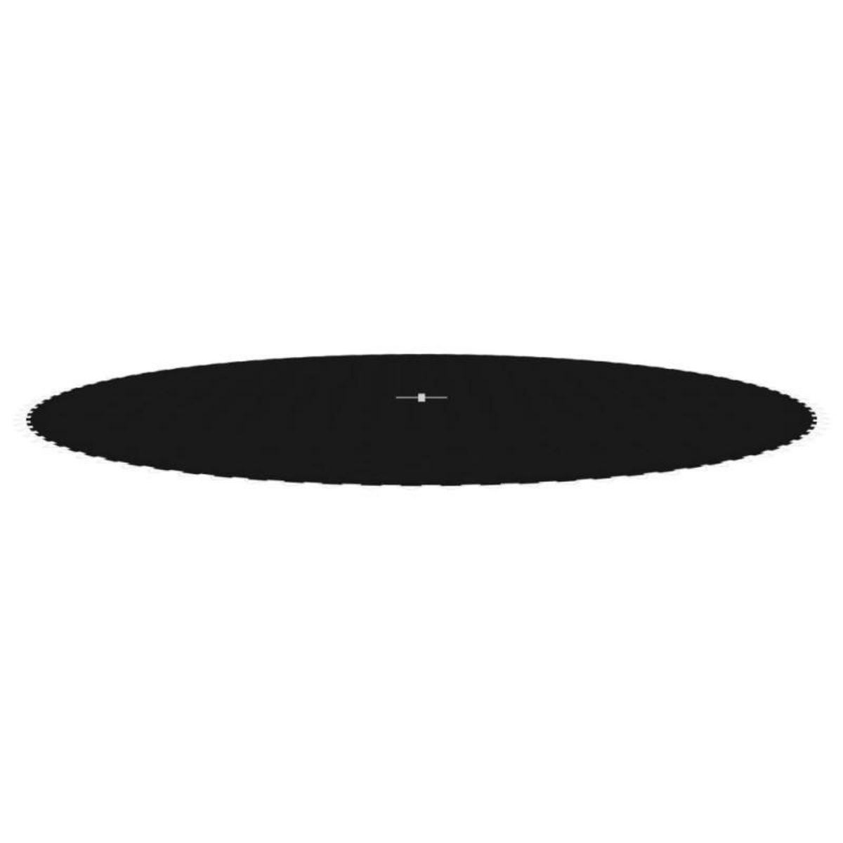 VIDAXL Tapis de saut Tissu Noir pour trampoline rond de 4,57 m