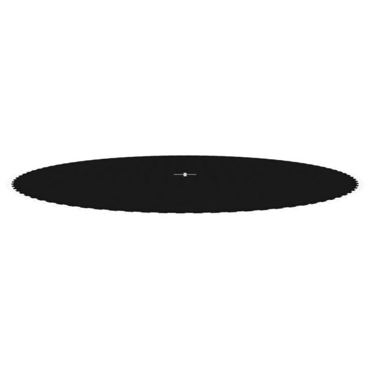 VIDAXL Tapis de saut Tissu Noir pour trampoline rond de 4,57 m