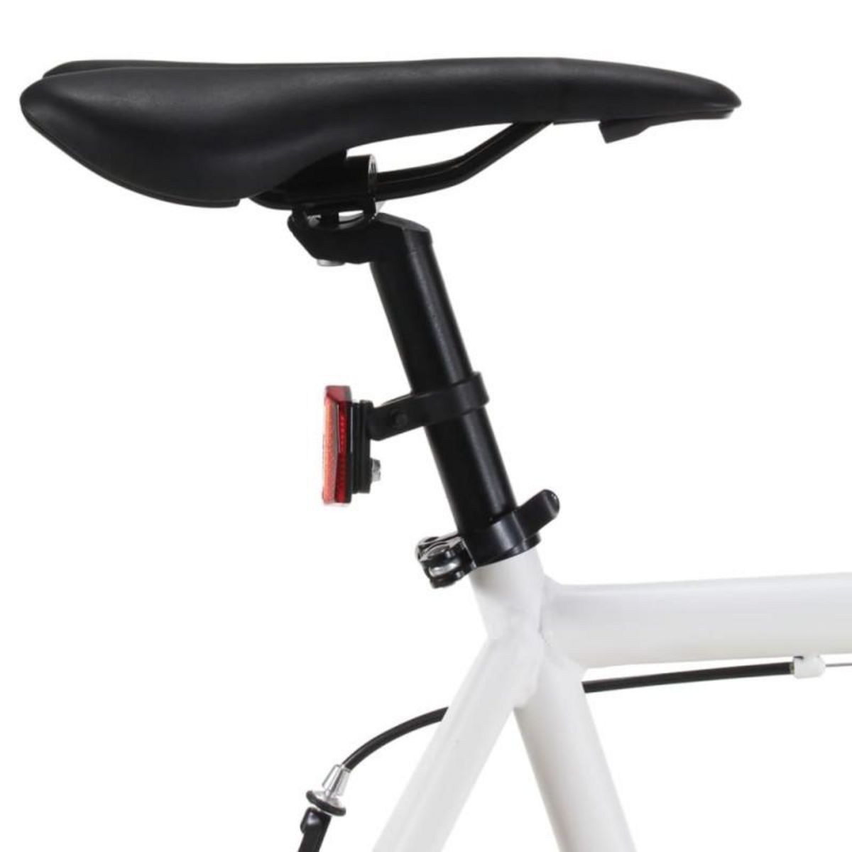 VIDAXL Vélo à pignon fixe blanc et bleu 700c 55 cm