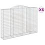 Voir la diapositive 2 : VIDAXL Paniers a gabions arques 6 pcs 300x50x200/220 cm fer galvanise