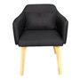 Voir la diapositive 2 : Paris Prix Fauteuil Scandinave en Tissu  Delante  67cm Noir
