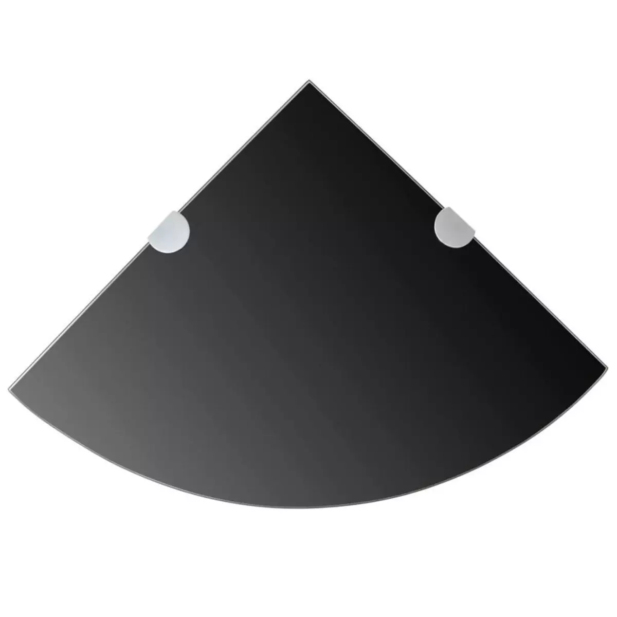 VIDAXL Etageres d'angle 2 pcs et supports chromes Verre Noir 35x35 cm
