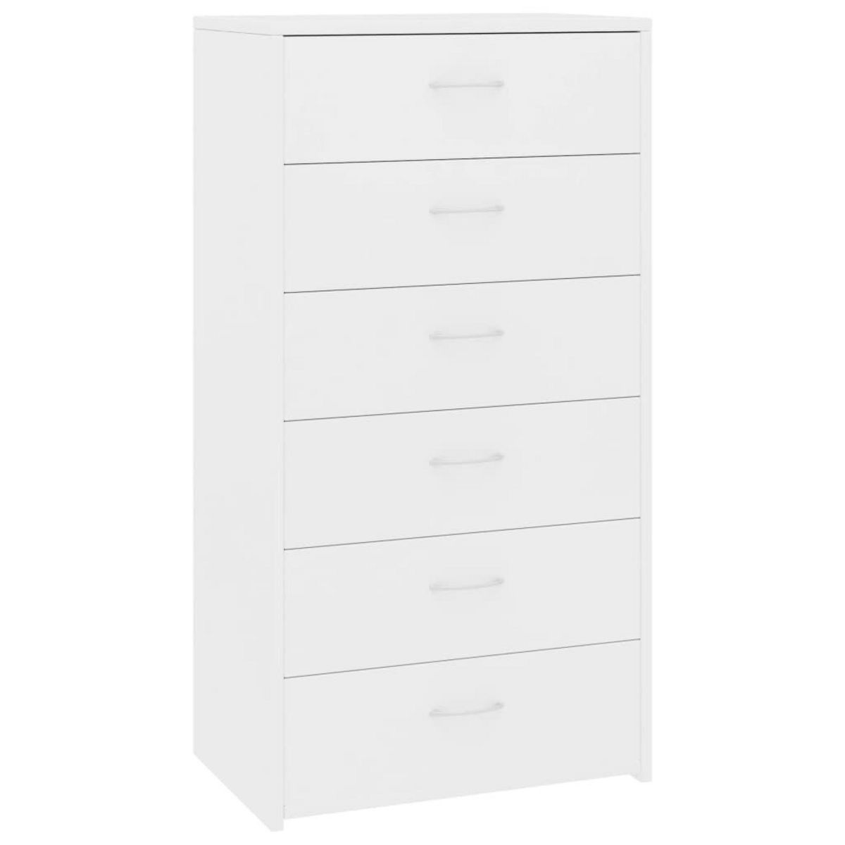 VIDAXL Buffet avec 6 tiroirs Blanc 50x34x96 cm Bois d'ingenierie