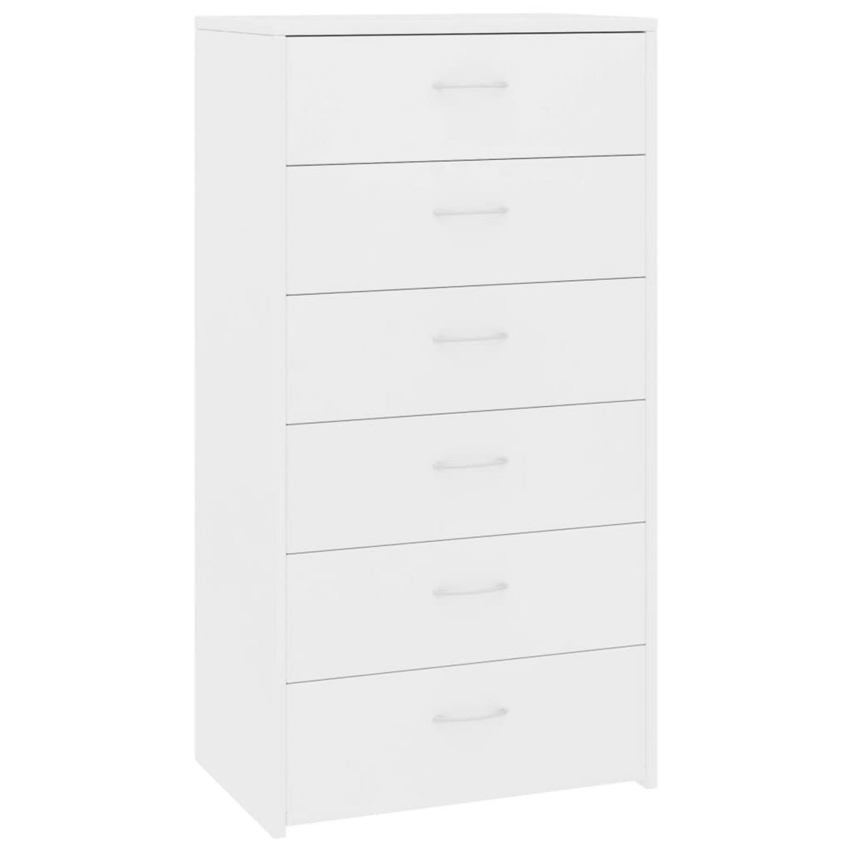 VIDAXL Buffet avec 6 tiroirs Blanc 50x34x96 cm Bois d'ingenierie
