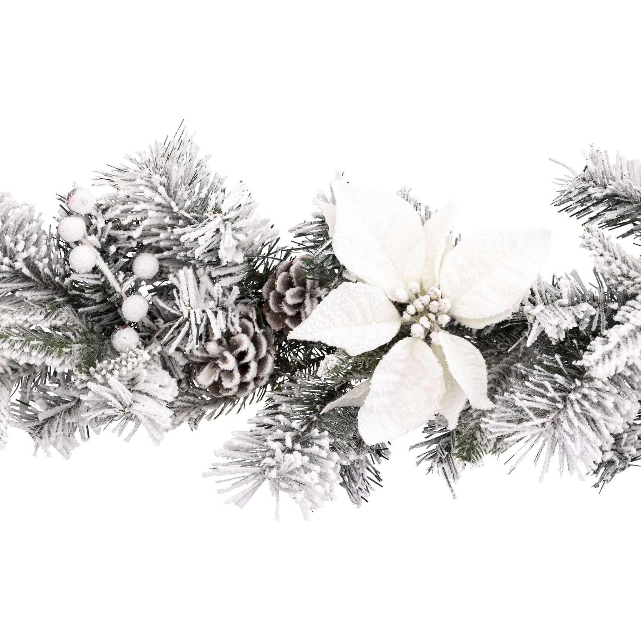 Voir la diapositive 3 : ATMOSPHERA Guirlande de noël eclat hivernal l. 2 m - blanc