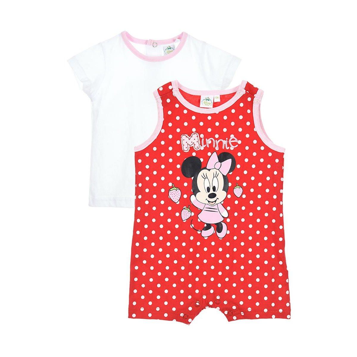 MINNIE Ensemble combishort + t-shirt manches courtes bébé fille
