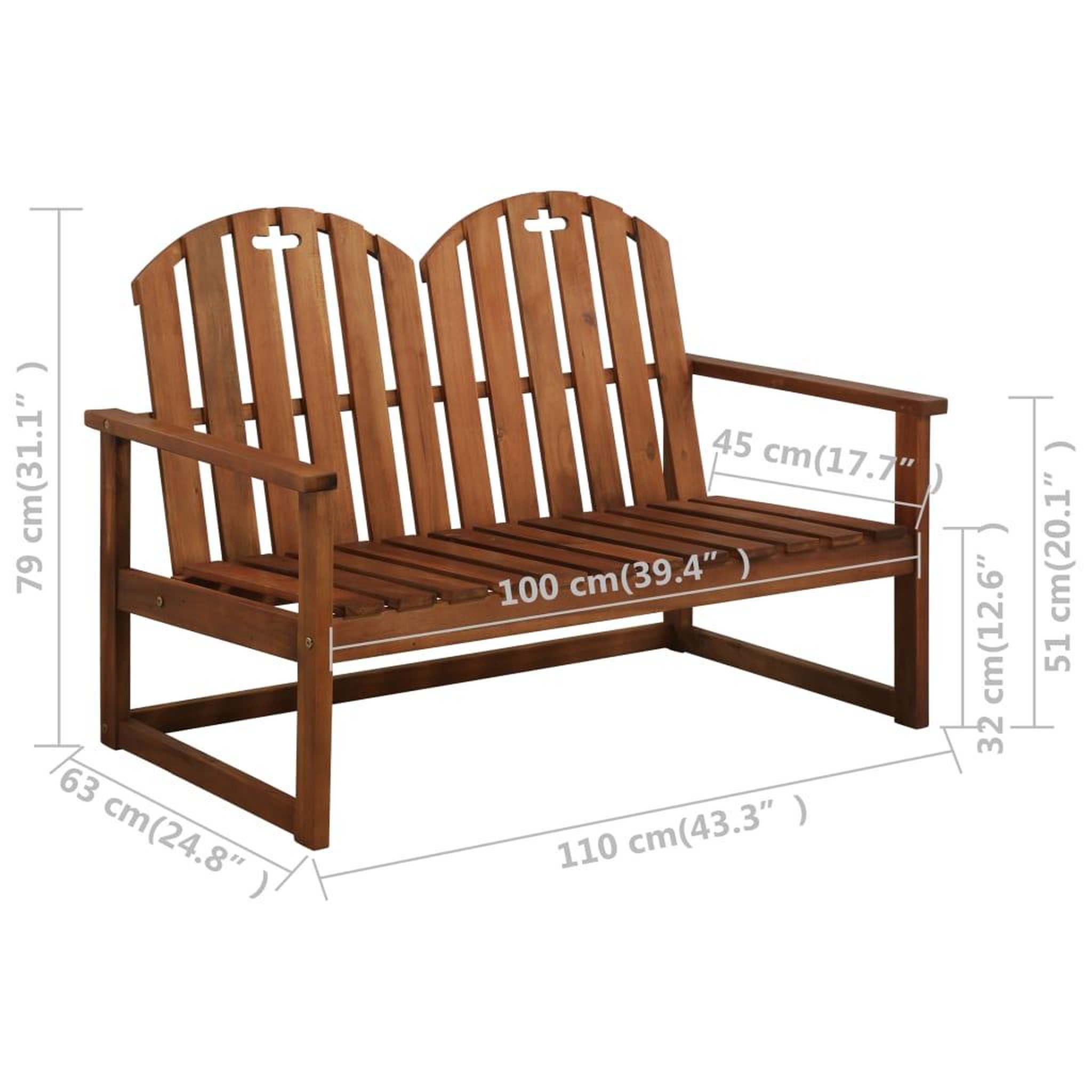 Voir la diapositive 6 : VIDAXL Salon de jardin 4 pcs bois d'acacia solide