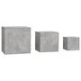 Voir la diapositive 3 : VIDAXL Tables d'appoint 3 pcs Gris beton Bois d'ingenierie