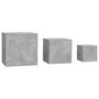 Voir la diapositive 3 : VIDAXL Tables d'appoint 3 pcs Gris beton Bois d'ingenierie