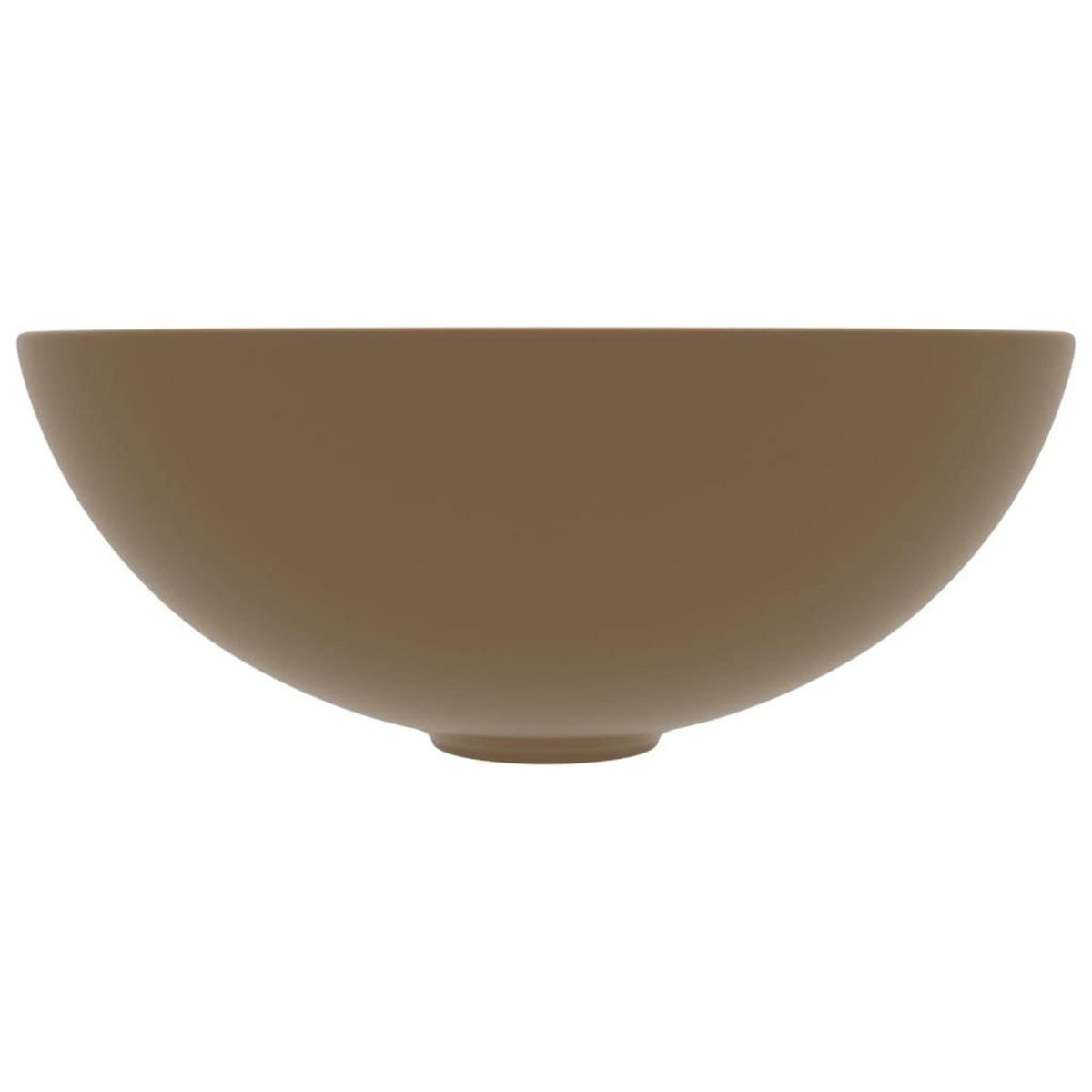 VIDAXL Lavabo de salle de bain Ceramique Creme mat Rond