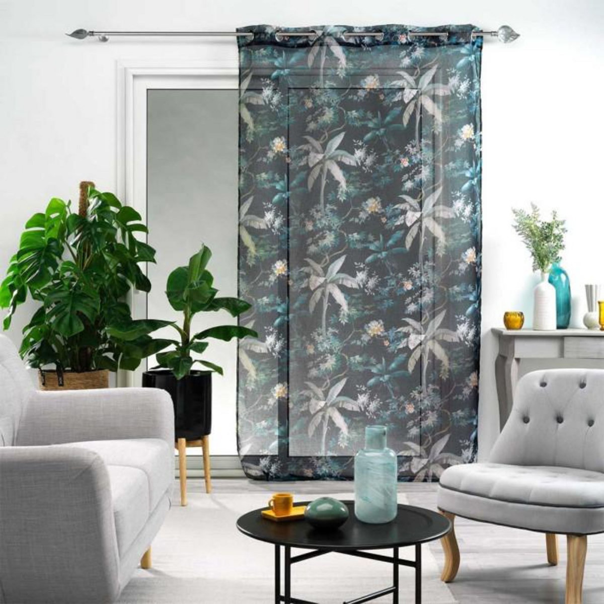 Paris Prix Rideau Voilage à Œillets  Fabulous  140x280cm Bleu