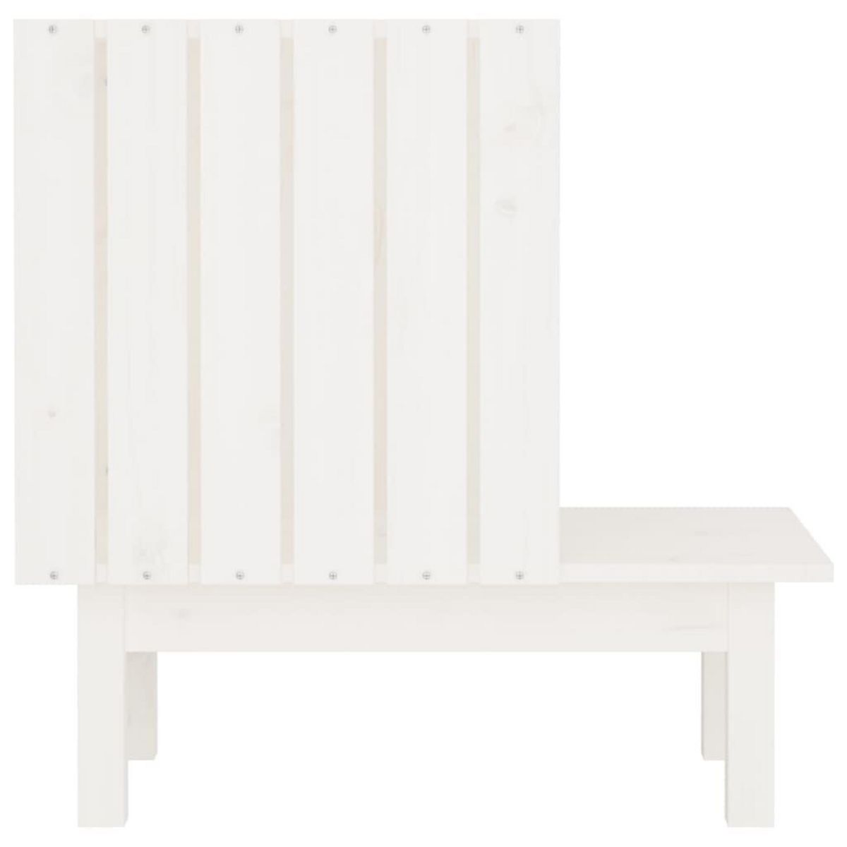 VIDAXL Maison pour chat Blanc 60x36x60 cm Bois de pin massif