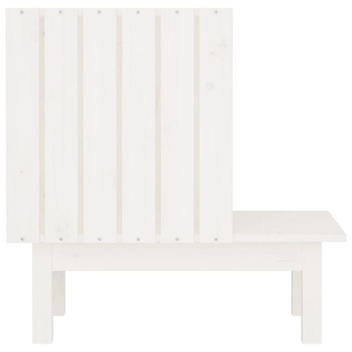 VIDAXL Maison pour chat Blanc 60x36x60 cm Bois de pin massif