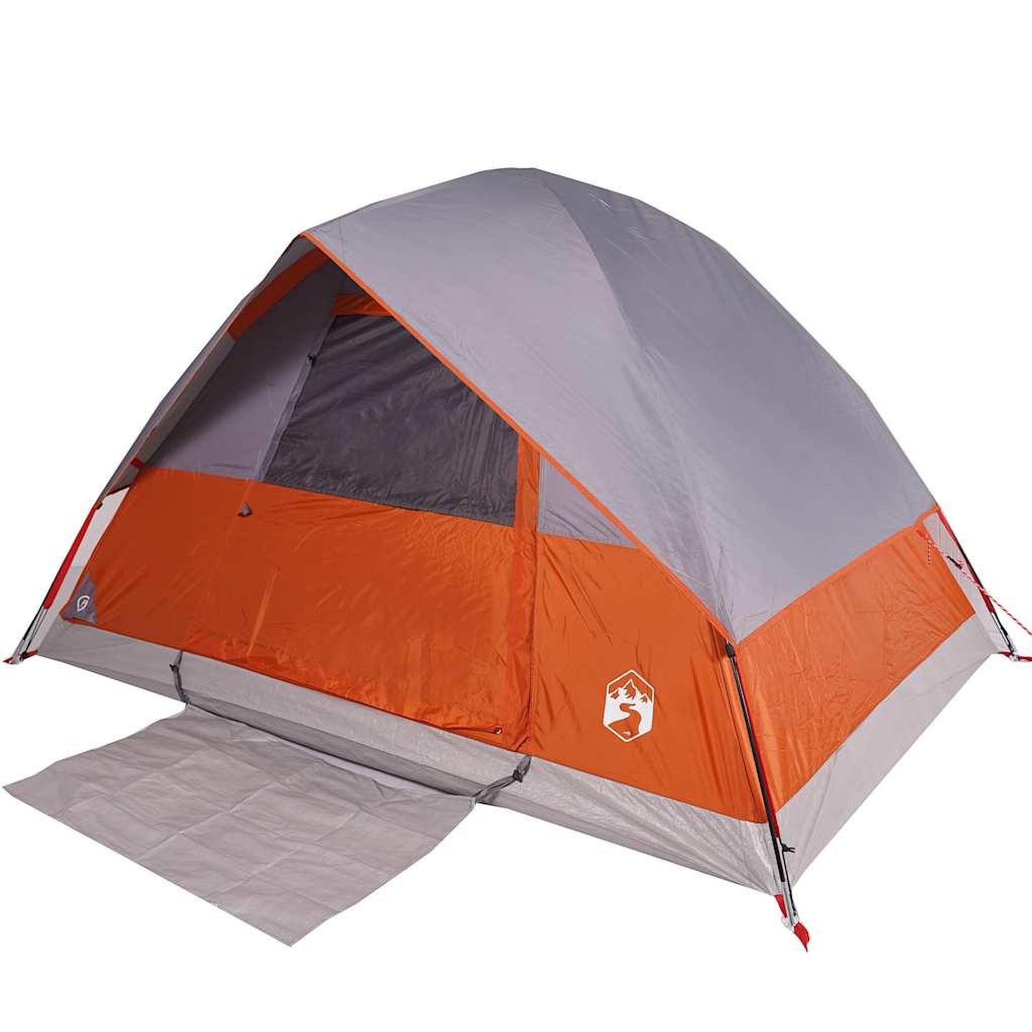 Voir la diapositive 4 : VIDAXL Tente de camping a dome 4 personnes orange impermeable