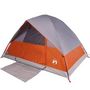 Voir la diapositive 4 : VIDAXL Tente de camping a dome 4 personnes orange impermeable