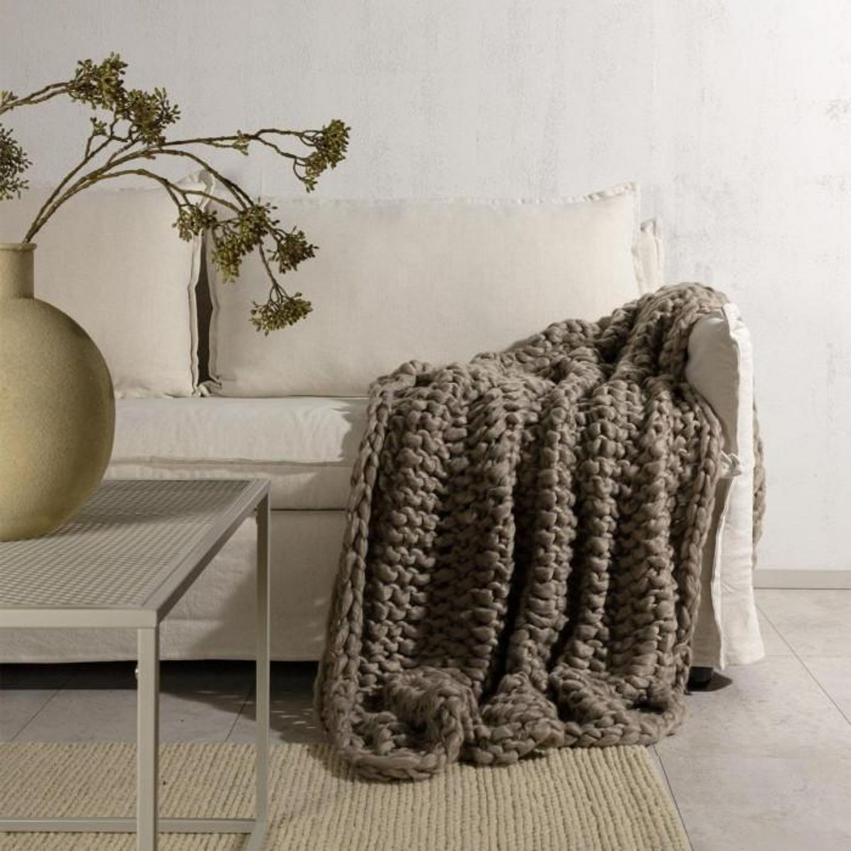 Paris Prix Plaid Uni  Kate  130x170cm Marron