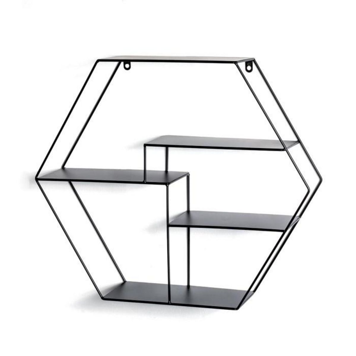 Paris Prix Étagère Murale 3 Niveaux  Inaya  61cm Noir