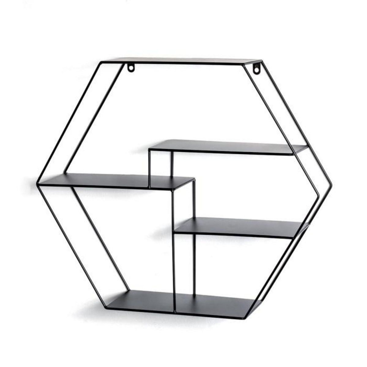 Paris Prix Étagère Murale 3 Niveaux  Inaya  61cm Noir