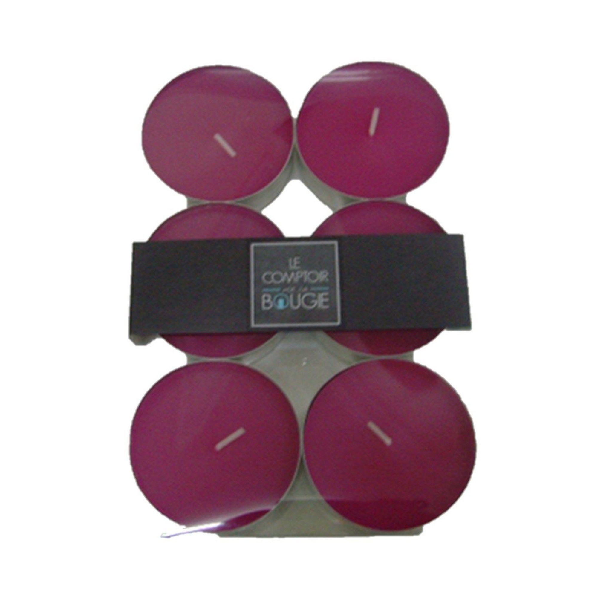 Comptoir des bougies Lot de 6 bougies colorées - Diam. 5,9 cm