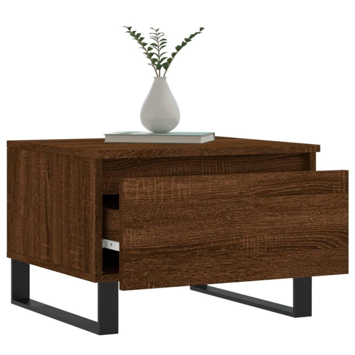 VIDAXL Table basse chene marron 50x46x35 cm bois d'ingenierie