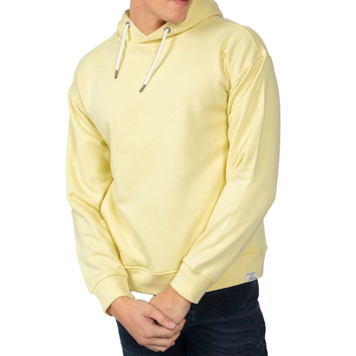 Sweat best sale jaune homme