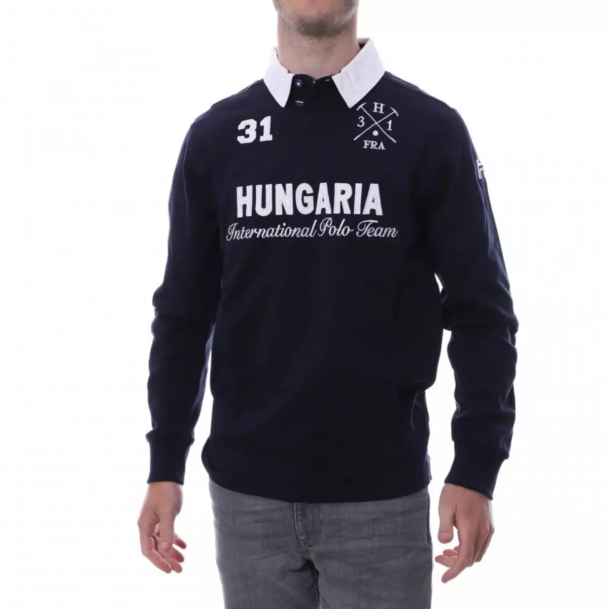 HUNGARIA Polo marine homme Hungaria International Polo Team