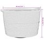 Voir la diapositive 6 : VIDAXL Panier a linge gris et blanc Ø60x36 cm coton