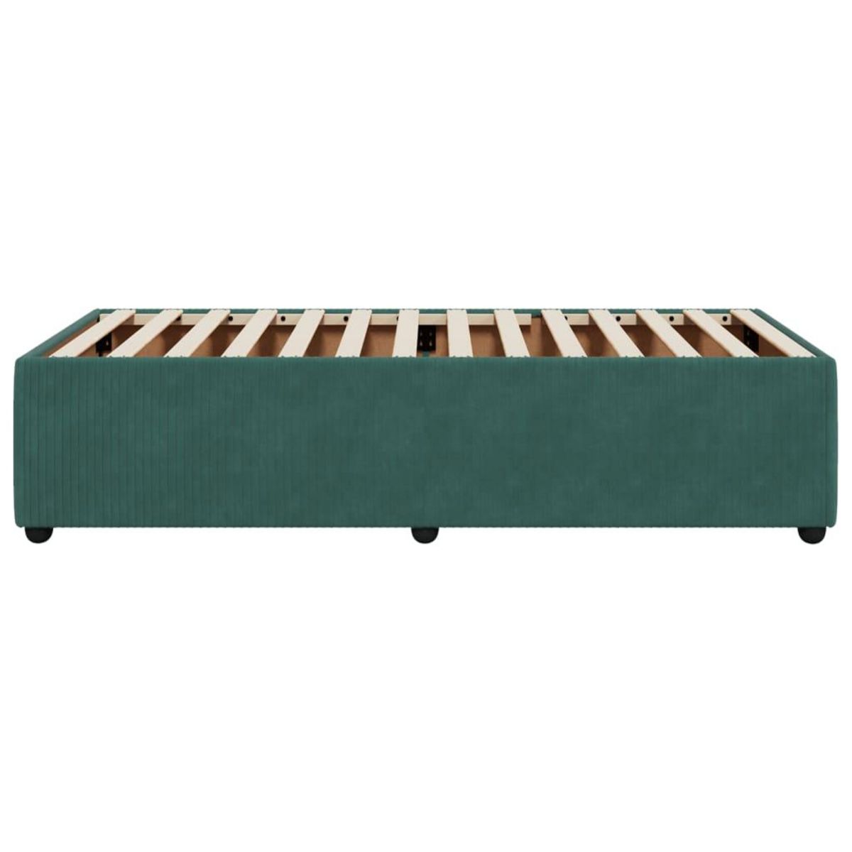 VIDAXL Cadre de lit sans matelas vert fonce 100x200 cm velours