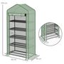 Voir la diapositive 3 : OUTSUNNY Serre de jardin balcon 5 niveaux porte acier PE vert