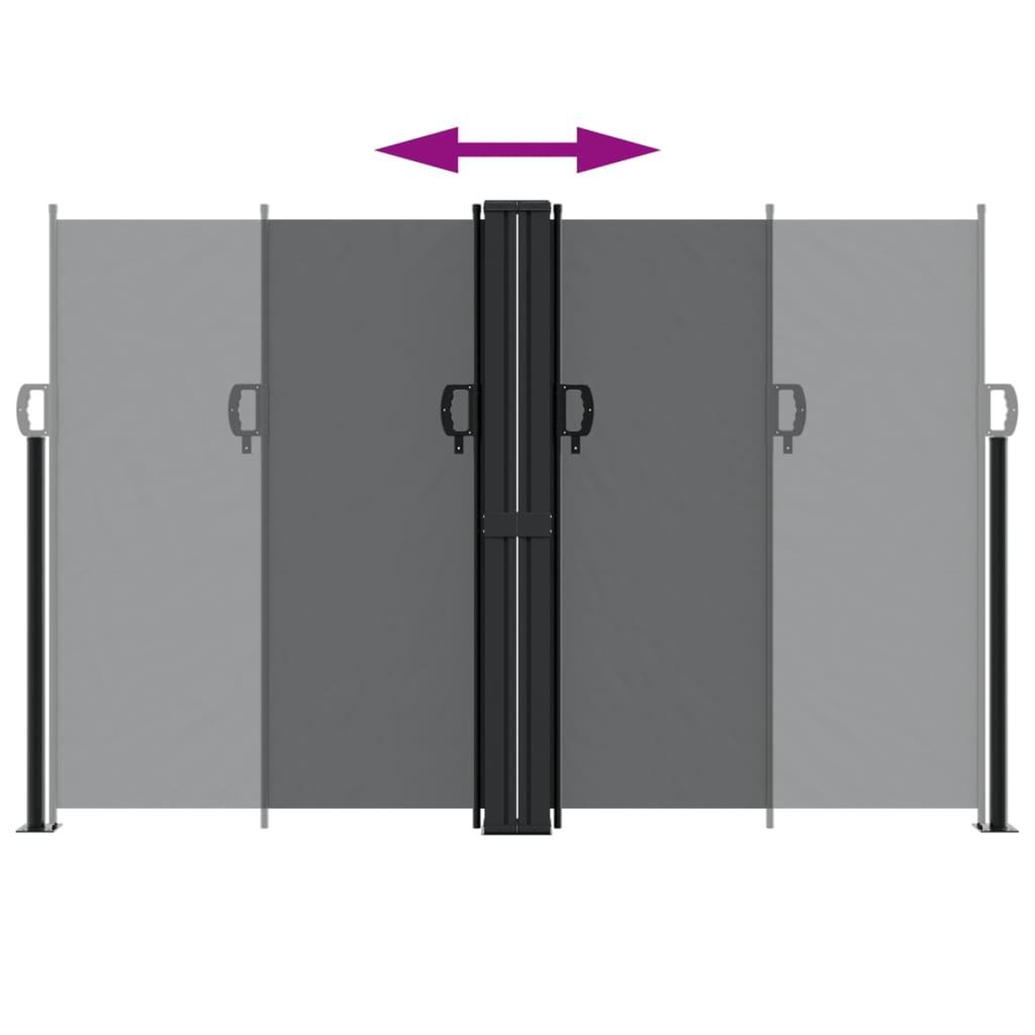 Voir la diapositive 5 : VIDAXL Auvent lateral retractable noir 160x1200 cm