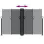 Voir la diapositive 5 : VIDAXL Auvent lateral retractable noir 160x1200 cm