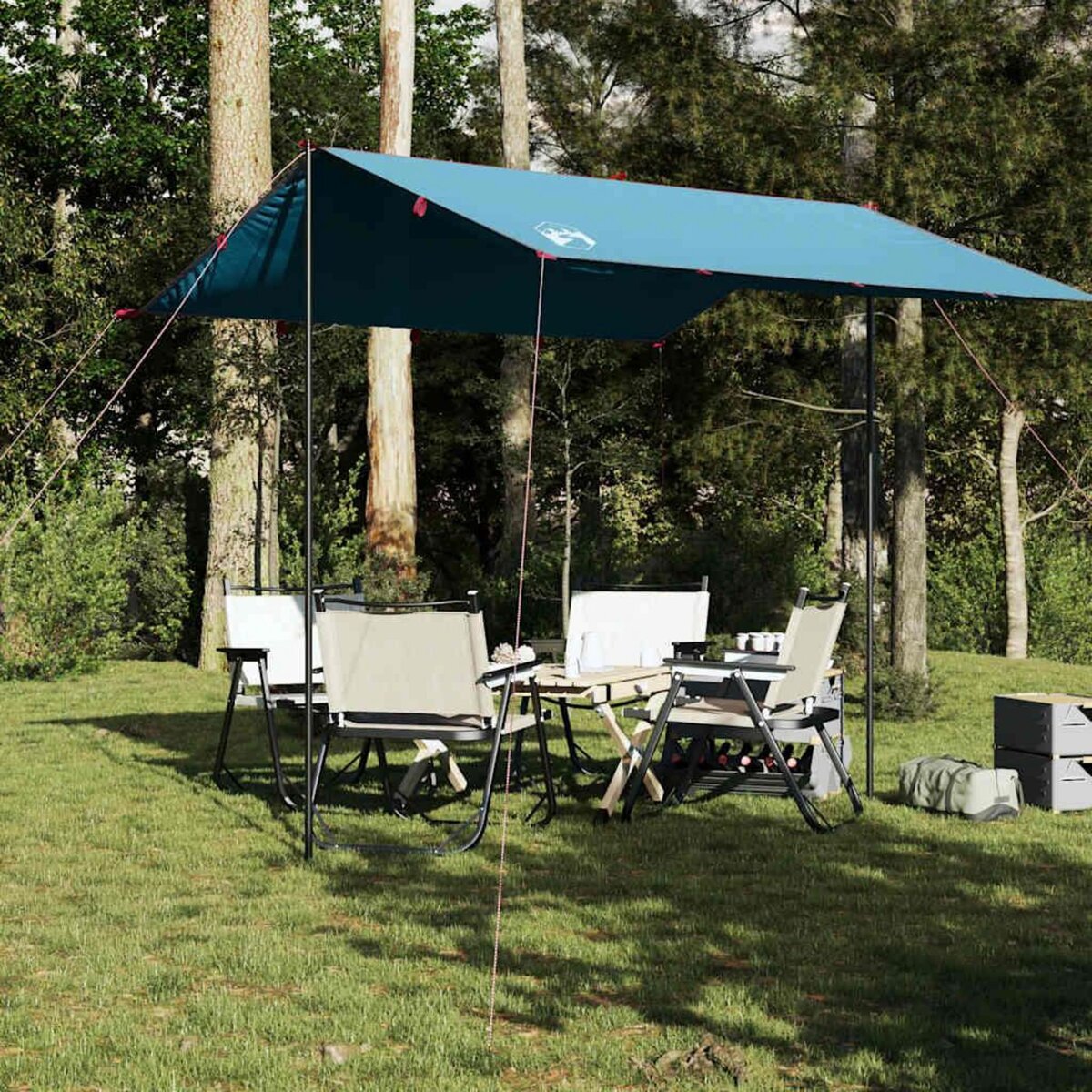 VIDAXL Bache de camping bleu 300x294 cm impermeable
