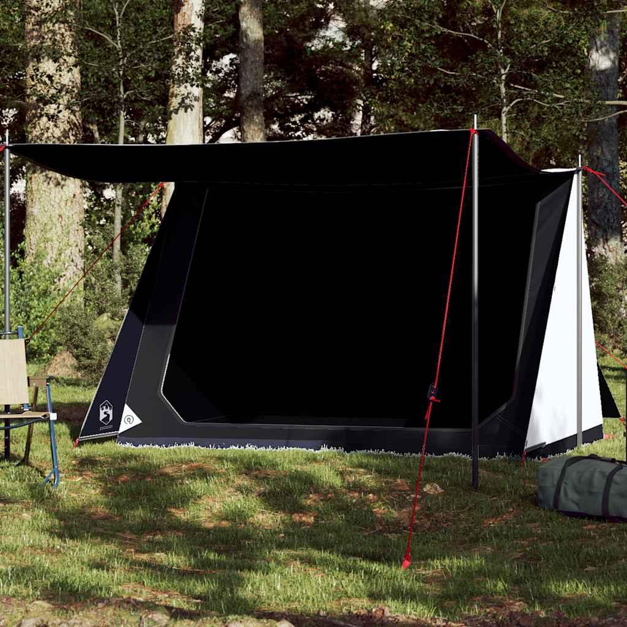 VIDAXL Tente de camping 2 personnes blanc tissu occultant impermeable