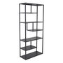 Voir la diapositive 1 : Paris Prix Étagère Bibliothèque 6 Niveaux  Staal  188cm Noir