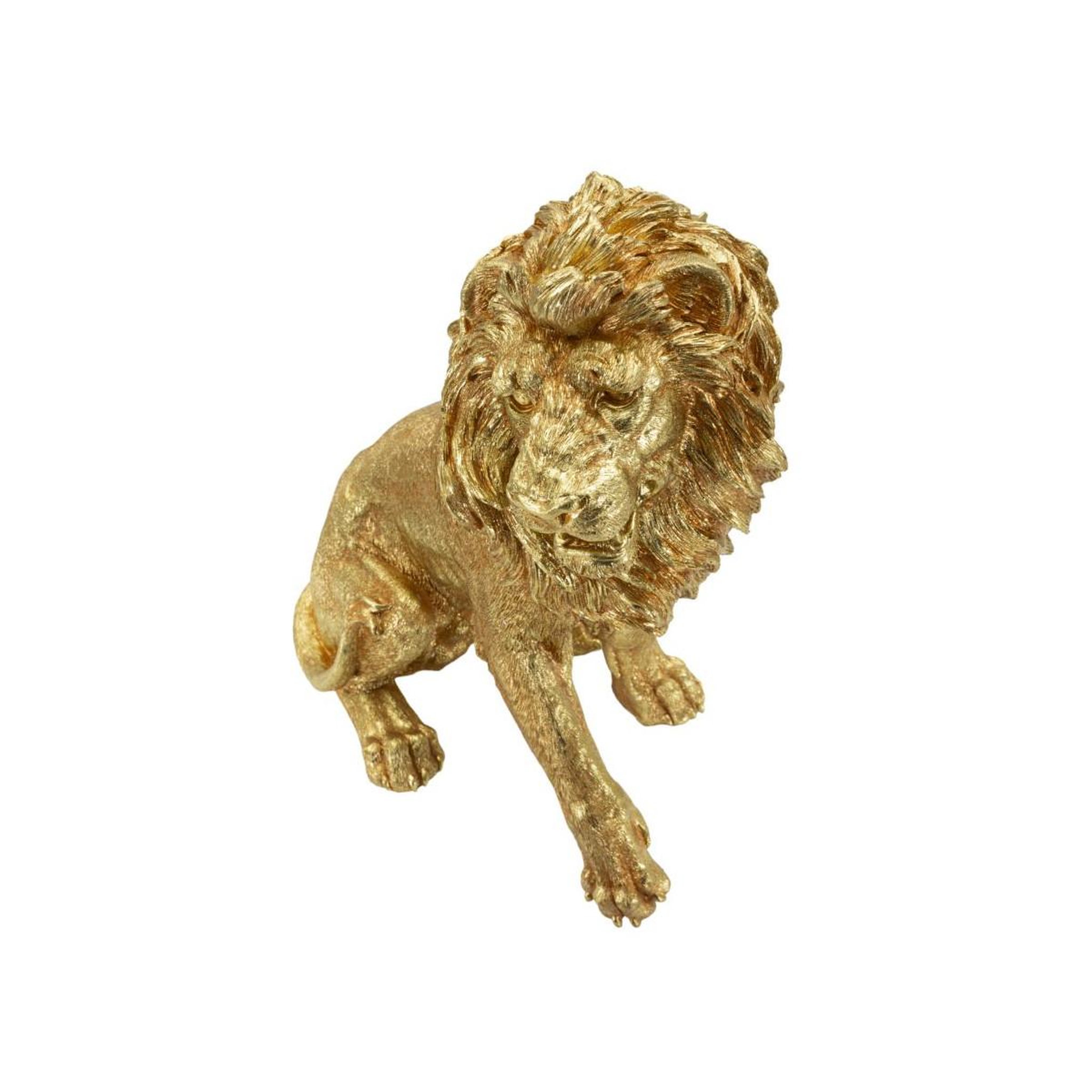 Voir la diapositive 4 : Paris Prix Statue lion assis  shant  55cm or