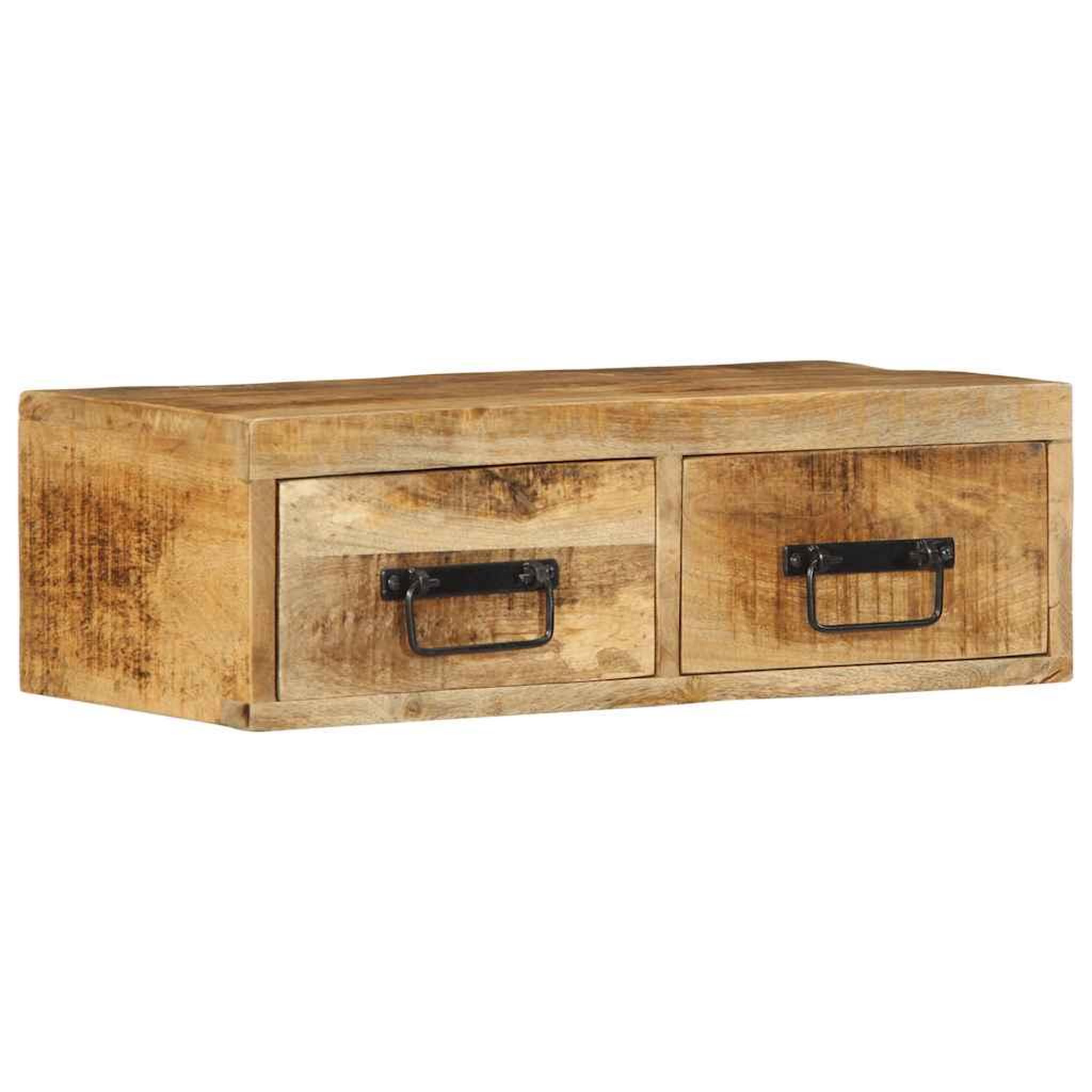 Voir la diapositive 4 : VIDAXL Meuble TV mural 60x30x19 cm bois massif de manguier brut