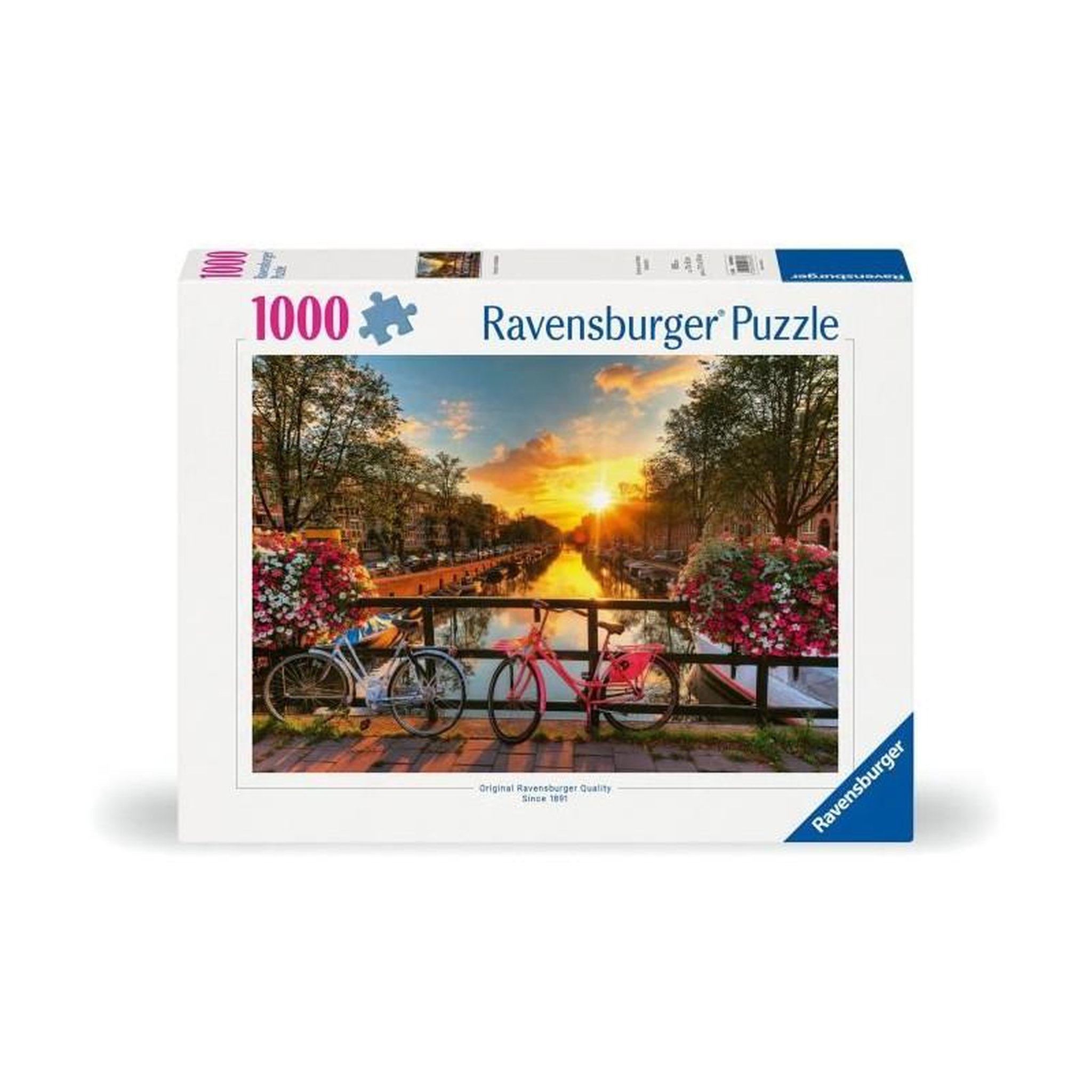 Voir la diapositive 2 : RAVENSBURGER Puzzle 1000 pièces Vélos à Amsterdam – Paysage urbain – Adultes dès 14 ans – Ravensburger