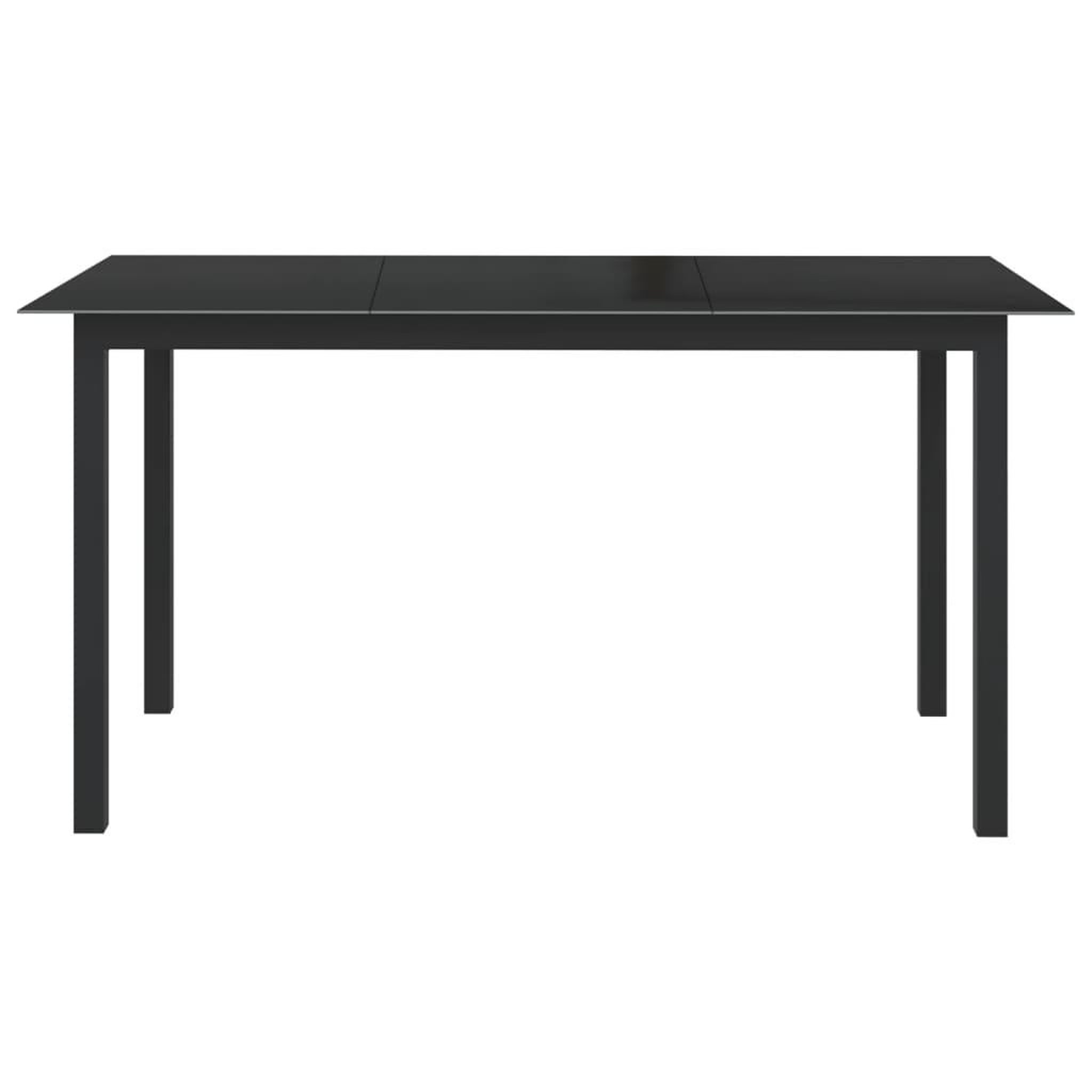 Voir la diapositive 2 : VIDAXL Table de jardin Noir 150x90x74 cm Aluminium et verre