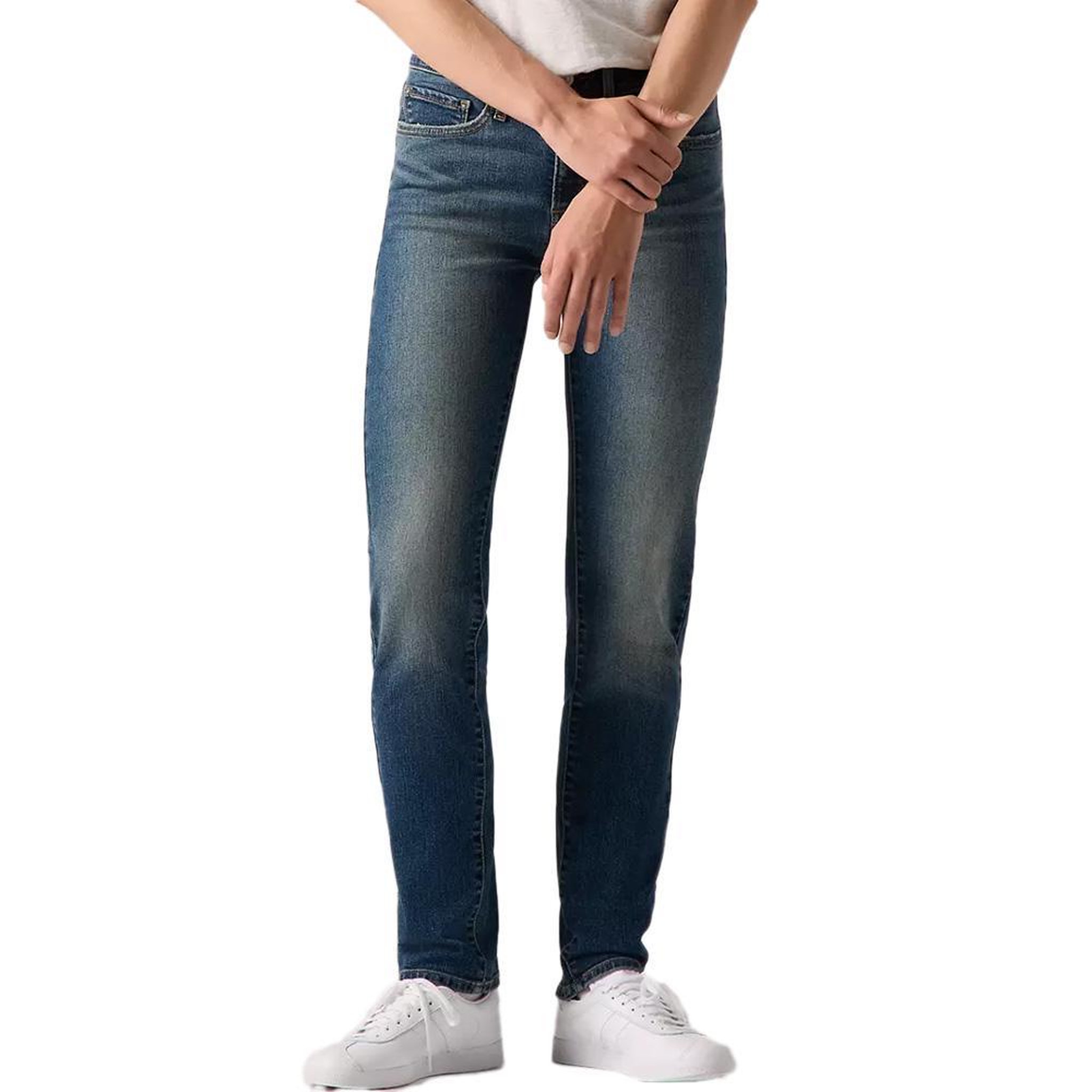 Voir la diapositive 1 : Levi's Jean 312 Bleu Moyen Femme Levi's Shaping Slim Med Indigo