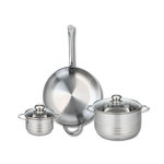 ELO Ensemble de 1 Poêle de cuisson 32 cm et 2 faitouts 14 et 24 cm Elo Profi Brillant