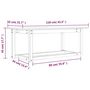 Voir la diapositive 6 : VIDAXL Table basse 110x55x45 cm Bois massif de pin