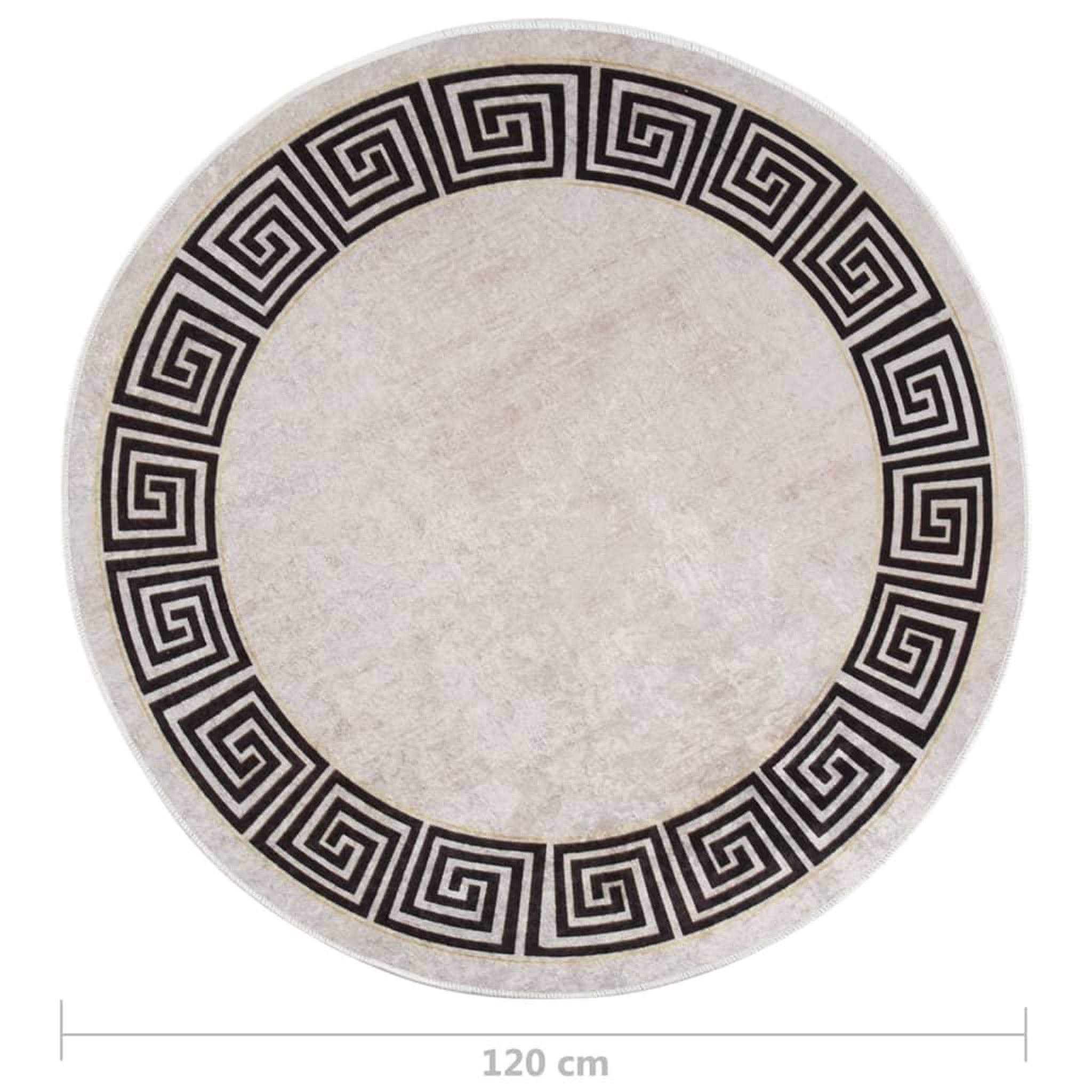 Voir la diapositive 5 : VIDAXL Tapis lavable antiderapant φ120 cm beige clair